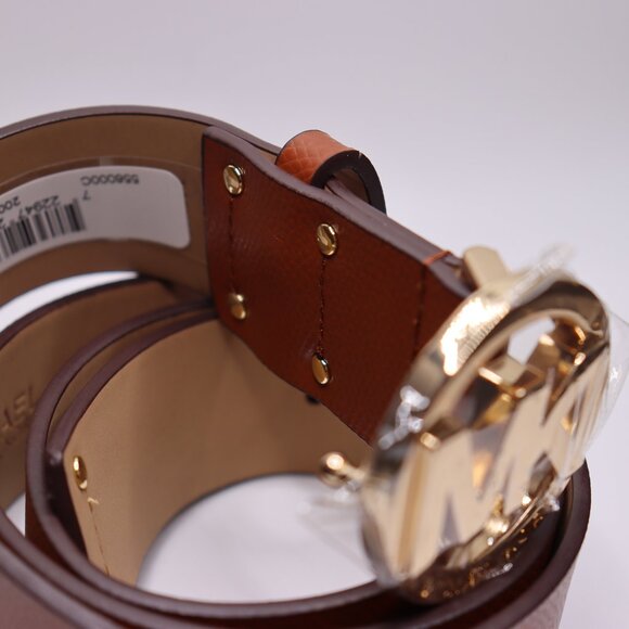 Michael Kors MK Logo Belt Women Size 8 Medium Brown Genuine Leather New main image 10